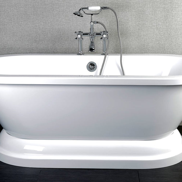 The Aqua Eden Pedestal Bathtub Provides Comfort for Two, VT7PE672824P