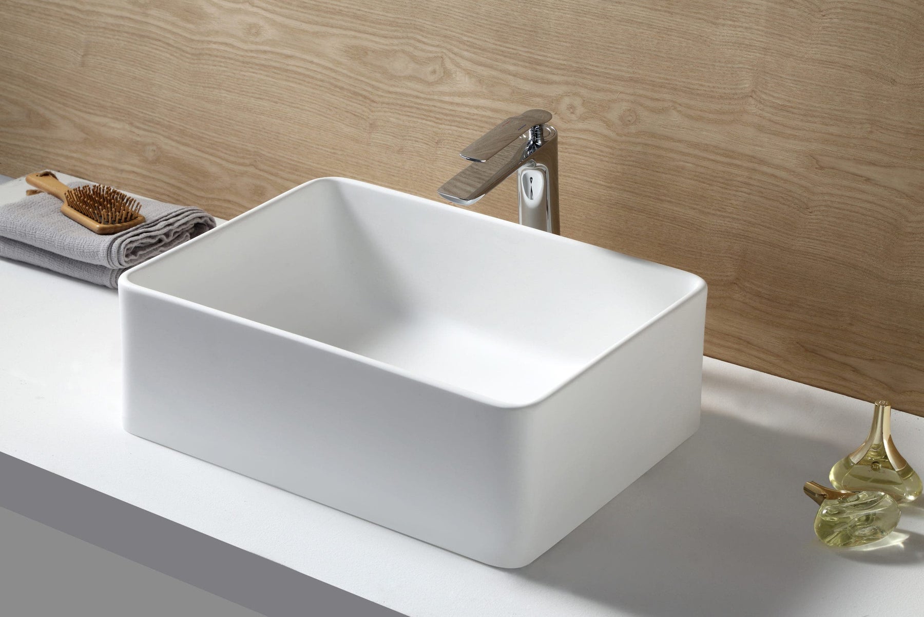 Enliven your Bathroom’s Modern Look with the Fauceture White Stone Vessel Sink, EVA20156