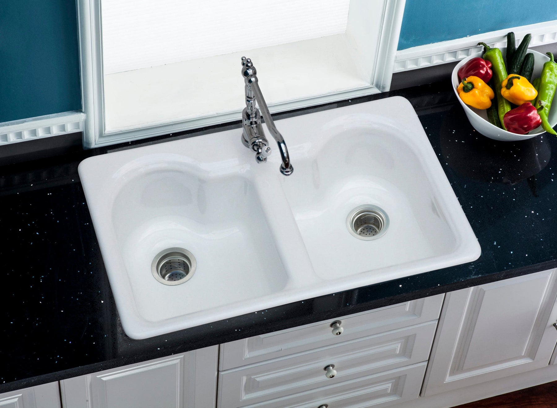 The Gourmetier Double Bowl Kitchen Sink Brightens Your Home and Memories, GCKTD33229