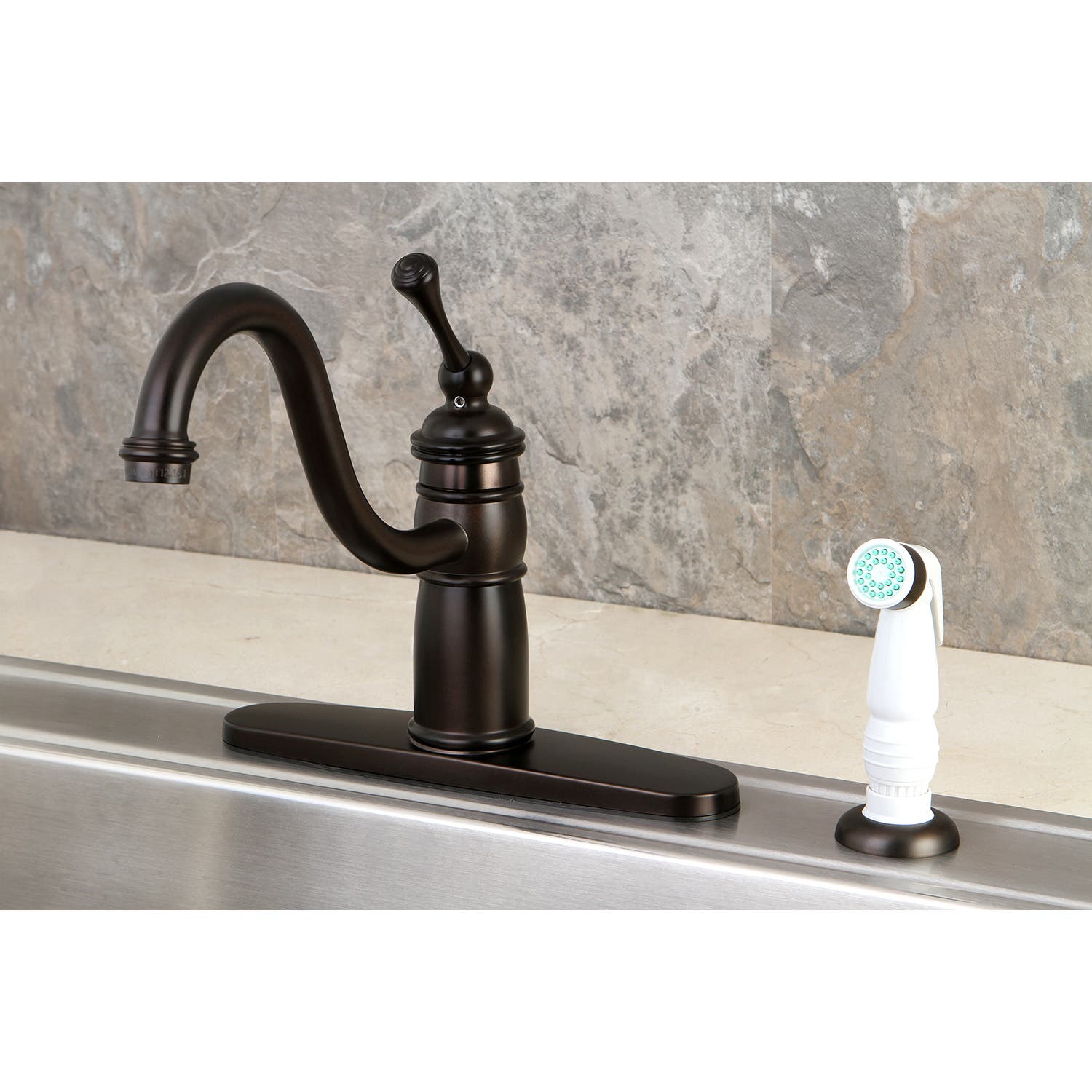 Add Victorian Flair with the Stylish Mono Block Kitchen Faucet, KB1575BL