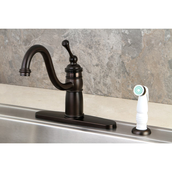 Add Victorian Flair with the Stylish Mono Block Kitchen Faucet, KB1575BL