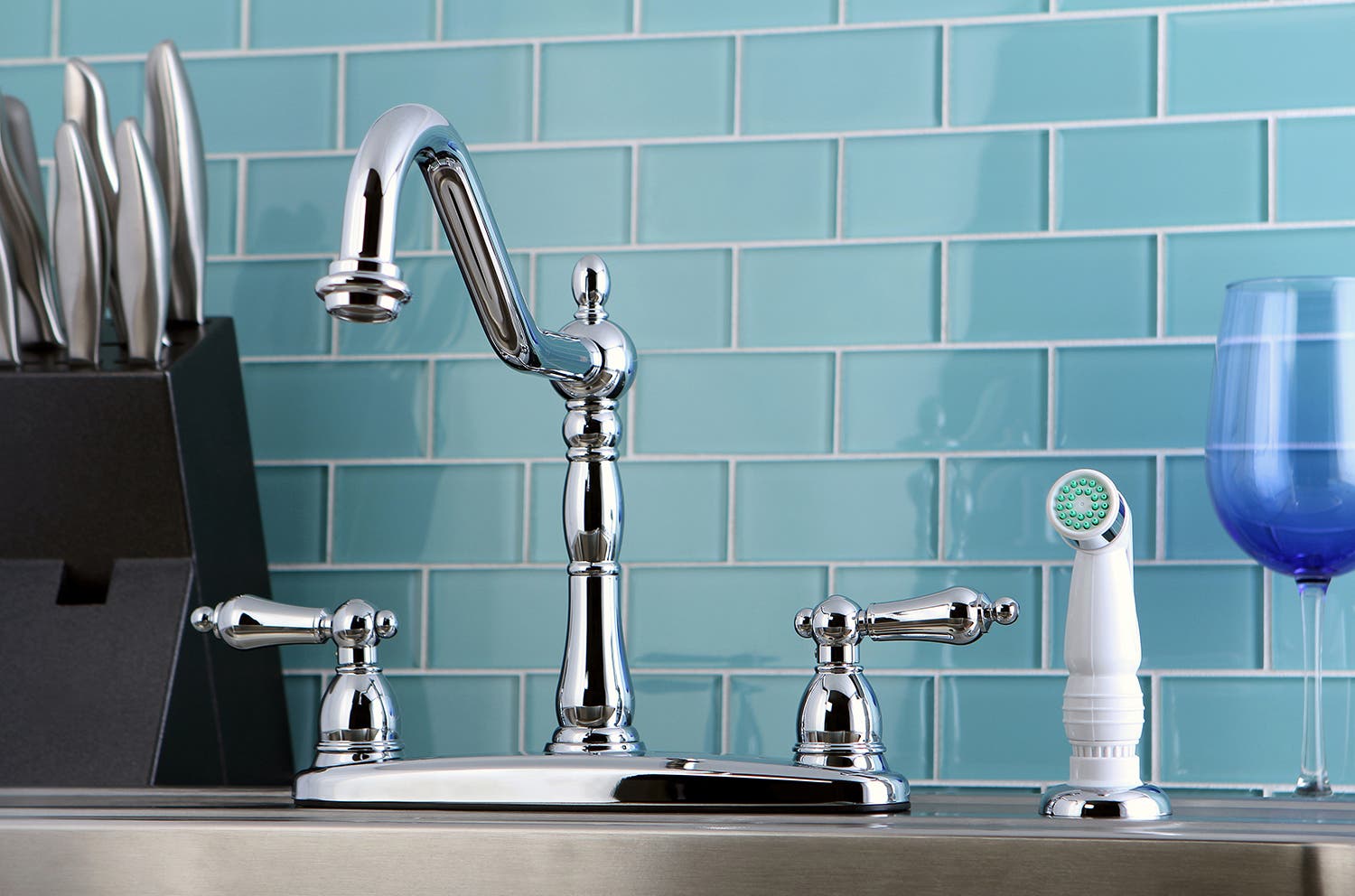 Get Cozy in your Kitchen with the Heritage 8" Centerset Kitchen Faucet, KB1751AL