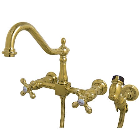Heritage Wall-Mount Faucets Offer Easy Cleaning, KS1241AXBS