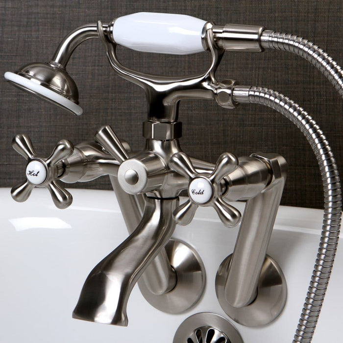 The KS269SN Victorian Deck Mount Tub Faucet Compliments Classic and Eclectic Bathrooms