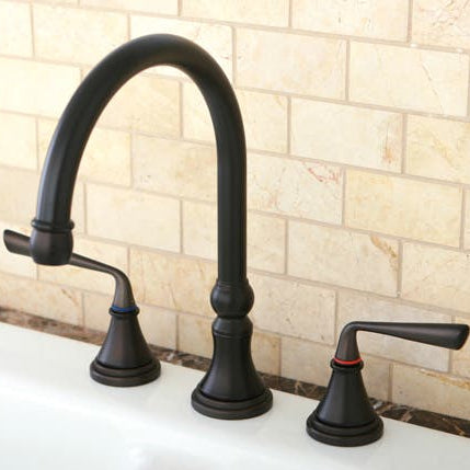 The KS2795ZLLS Silver Sage Widespread Faucet Brings Mid-Century Modern Style to the Kitchen