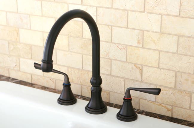 The KS2795ZLLS Silver Sage Widespread Faucet Brings Mid-Century Modern Style to the Kitchen