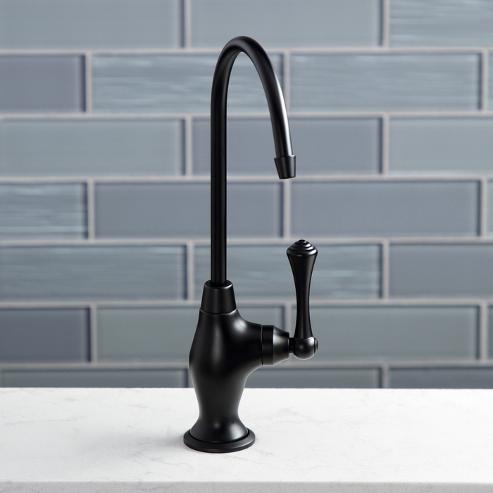 Matte Black Vintage Single Handle Water Filtration Faucet, KS3190BL