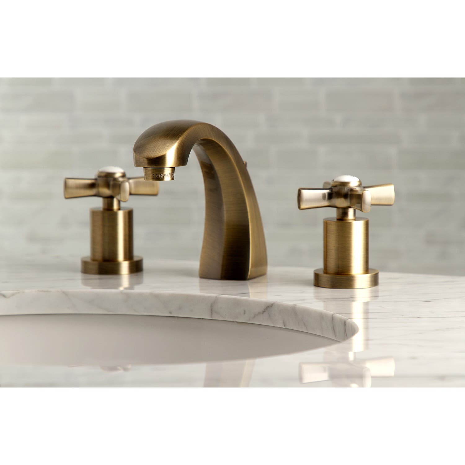 Vintage Brass Widespread Bathroom Faucet Feature: KS4983ZX