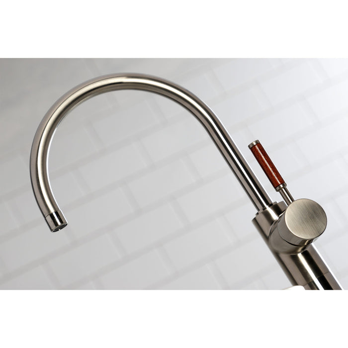 Wood And Metal: Wood Handle Vessel Sink Faucet KS8038DWL