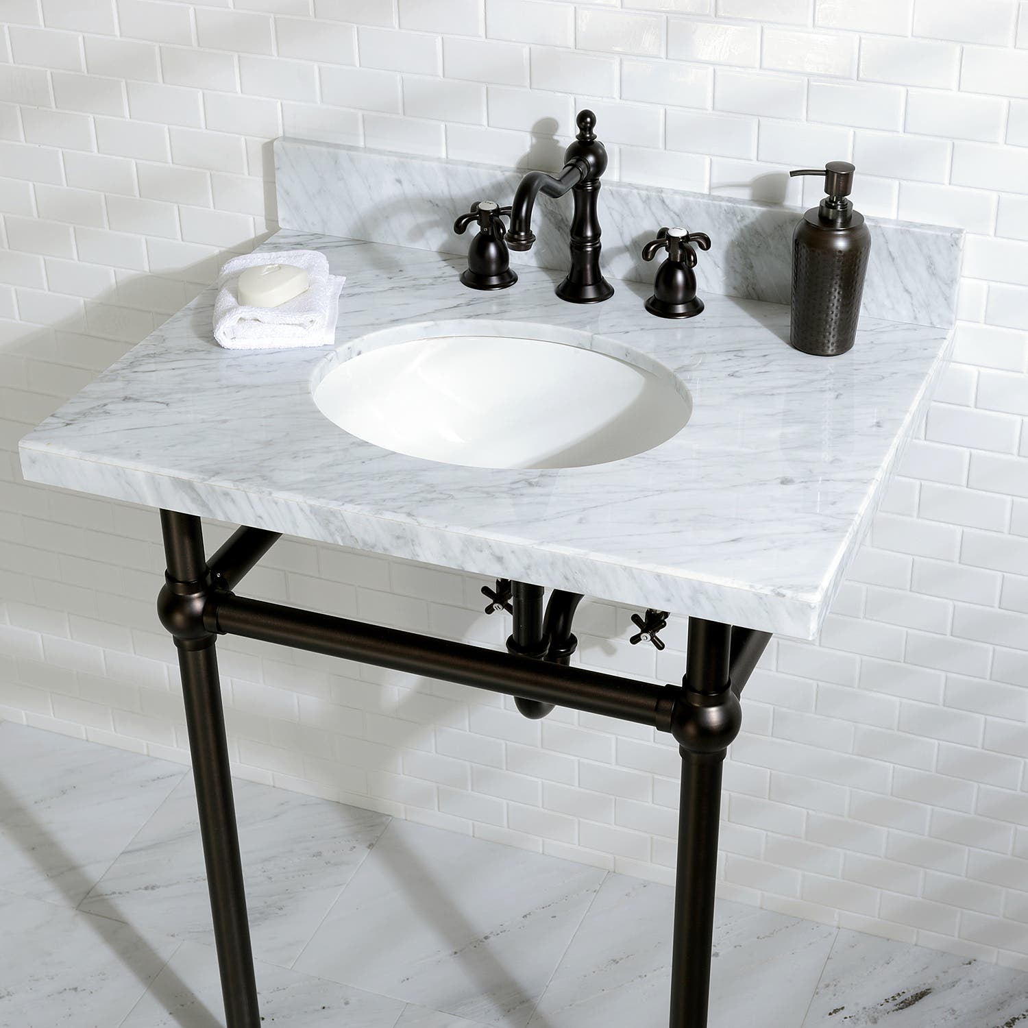 The Templeton Console Vanity Offers Solutions for an Elegant Bathroom, KVPB30MB5
