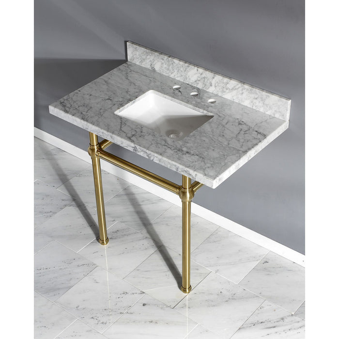 Marble & Brass Console Sink, KVPB3630MBSQ7
