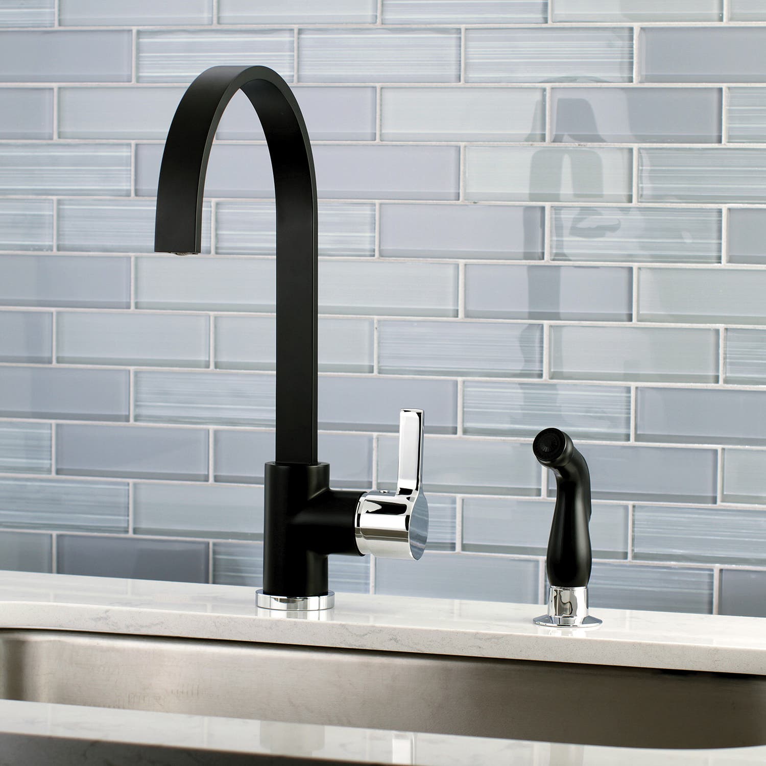 FAUCET FEATURE 4: Profile of the LS8717DLSP Faucetaire Single Handle Kitchen Faucet