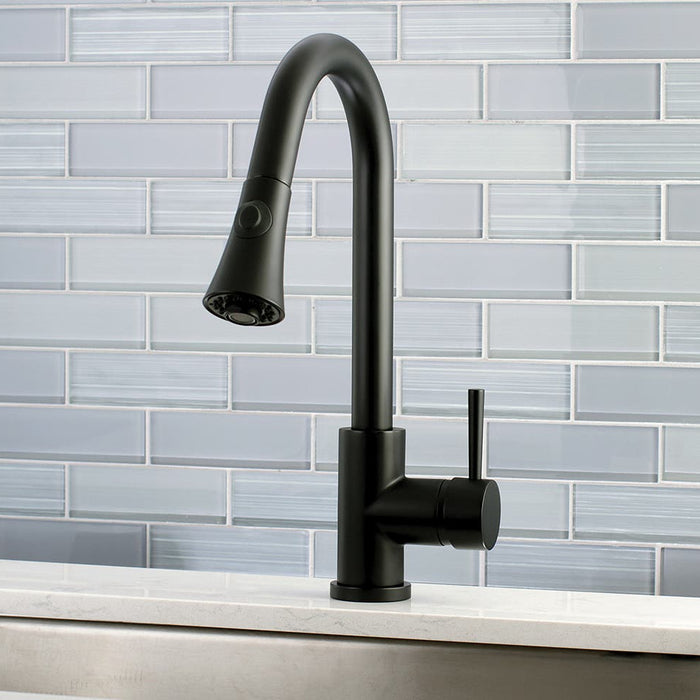 Faucet Feature 6: LS8720DL - Pull-down matte black kitchen faucet