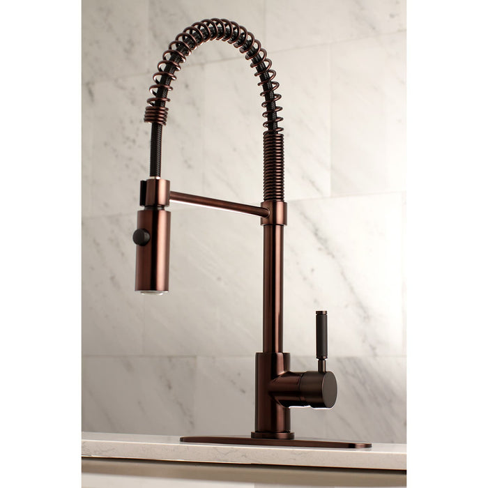 Create an Industrial Look with Residential Function of the Kaiser Single-Handle Pull-Down Kitchen Faucet, LS8775DKL