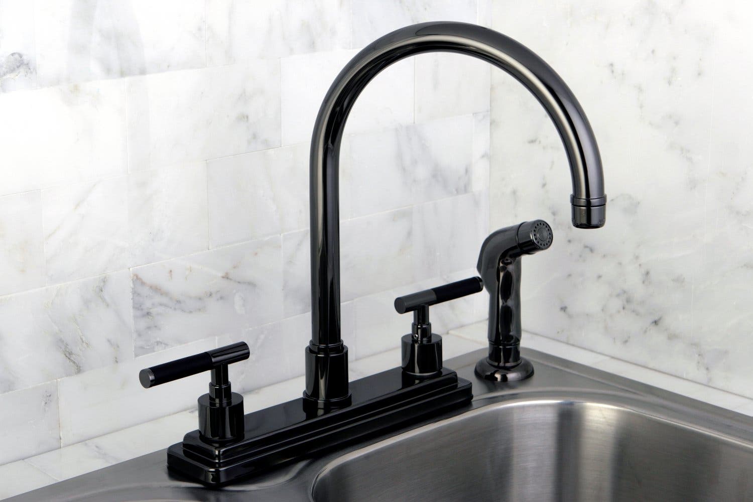 Seal the Deal with This Kitchen Faucet's Black Stainless Steel, NS8790DKLSP