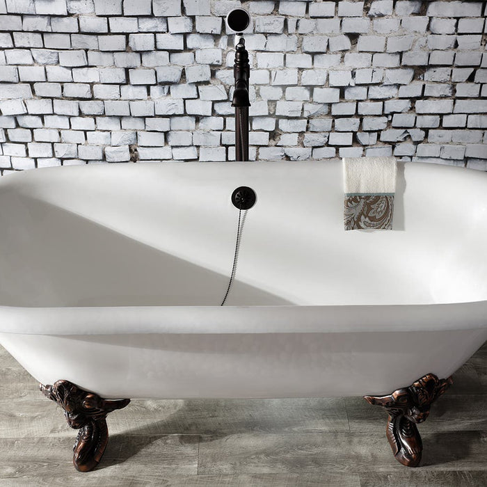 The Aqua Eden Clawfoot Tub is Designed for Relaxing and Reading, VCTDE7232NL5