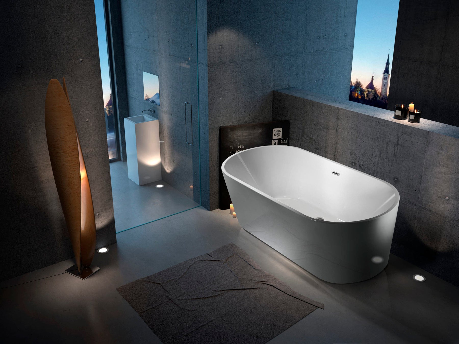 Have Both Elegance and Modernity with the Aqua Eden Freestanding Oval Tub, VTDE603023