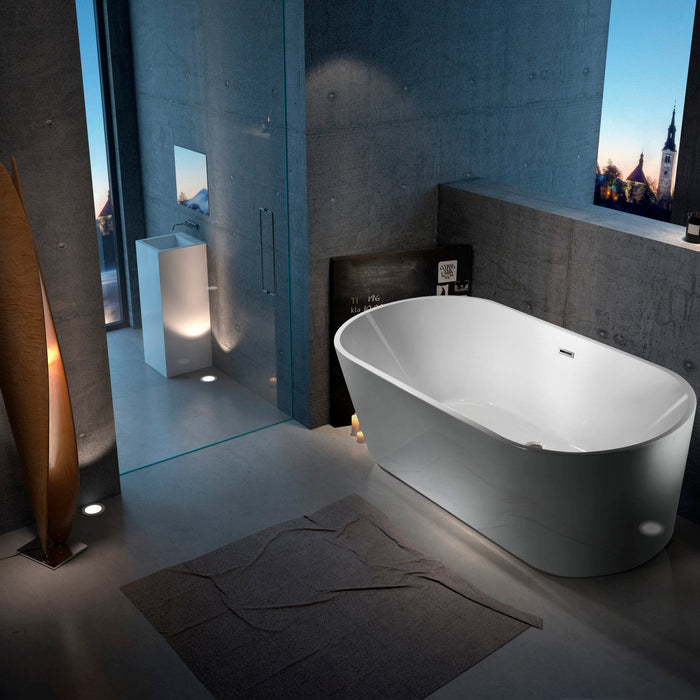 Have Both Elegance and Modernity with the Aqua Eden Freestanding Oval Tub, VTDE603023