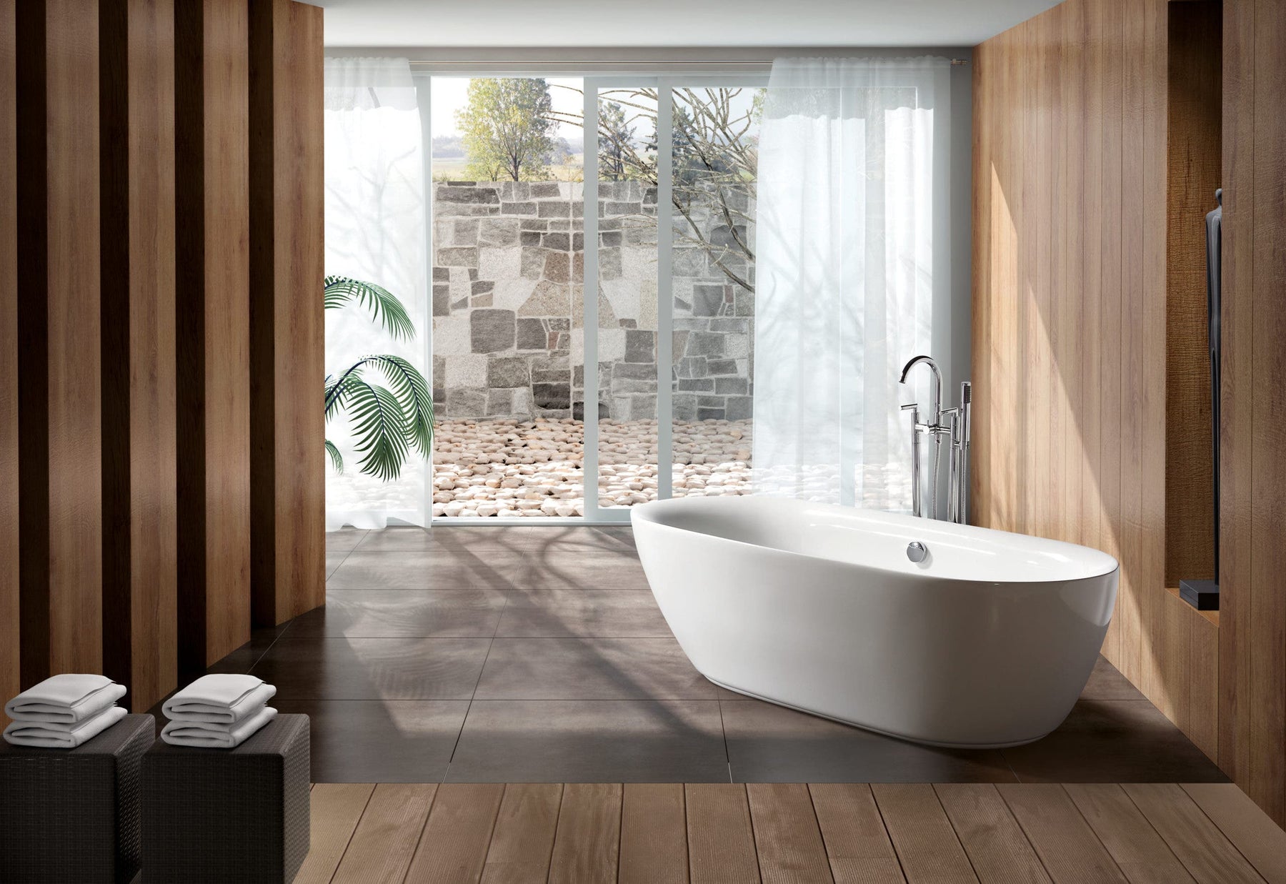 The Aqua Eden Freestanding Bathtub Brings Beauty and Satisfaction Together, VTDE673023