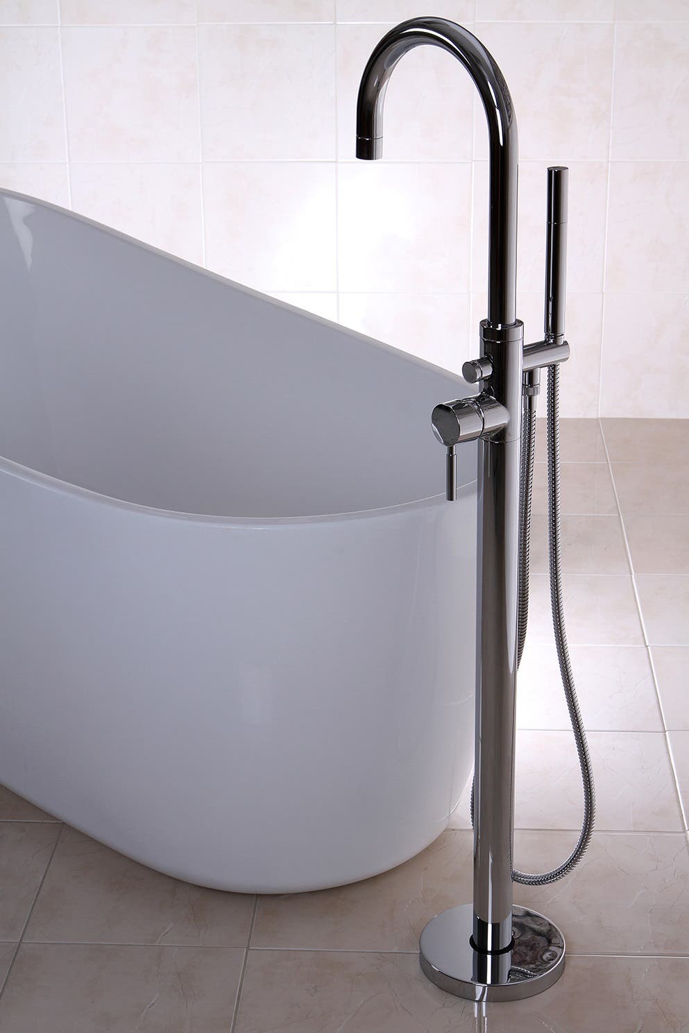 Tub Faucet Feature: KS8151DL-  Concord Floor Mount Tub Filler with Hand Shower