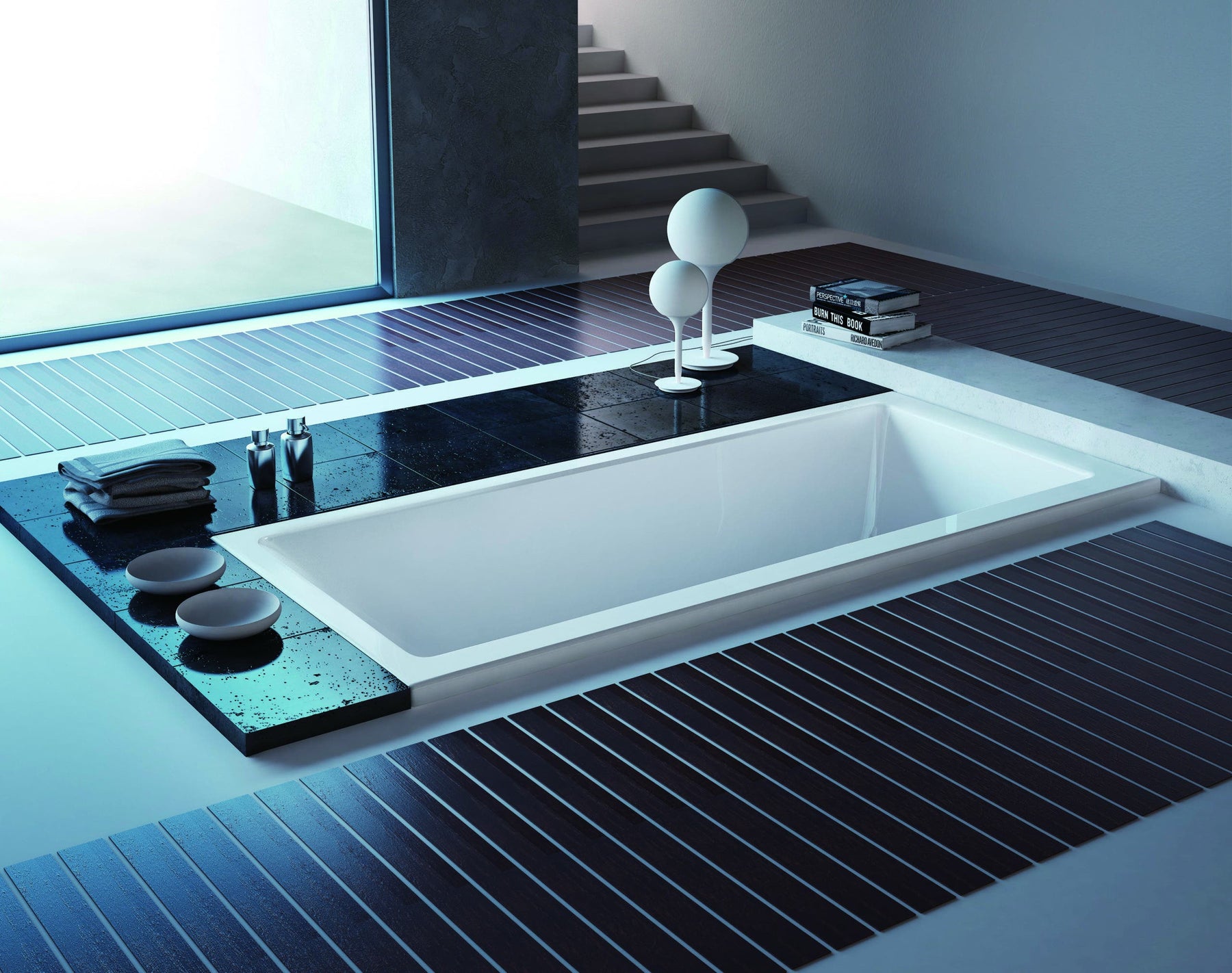 Surrounding your Bathtub with Modern Pieces