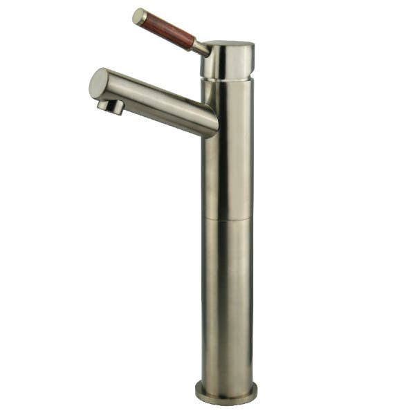Brushed Nickel Wood Handle Faucet, KS8418DWL 