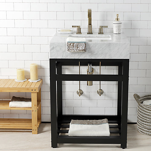 How to Style an Open Vanity With Trim Kits