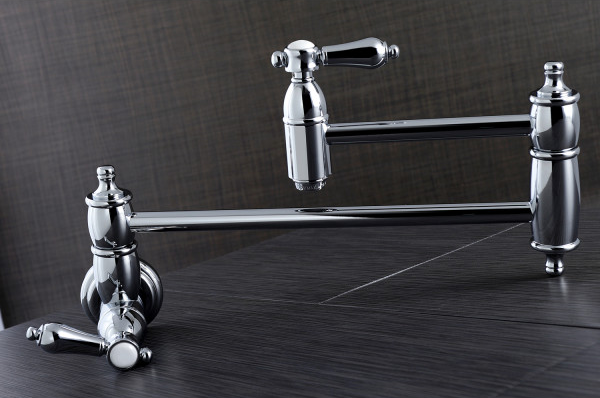 Polished Chrome Pot Filler Kitchen Faucet, KS3101BAL