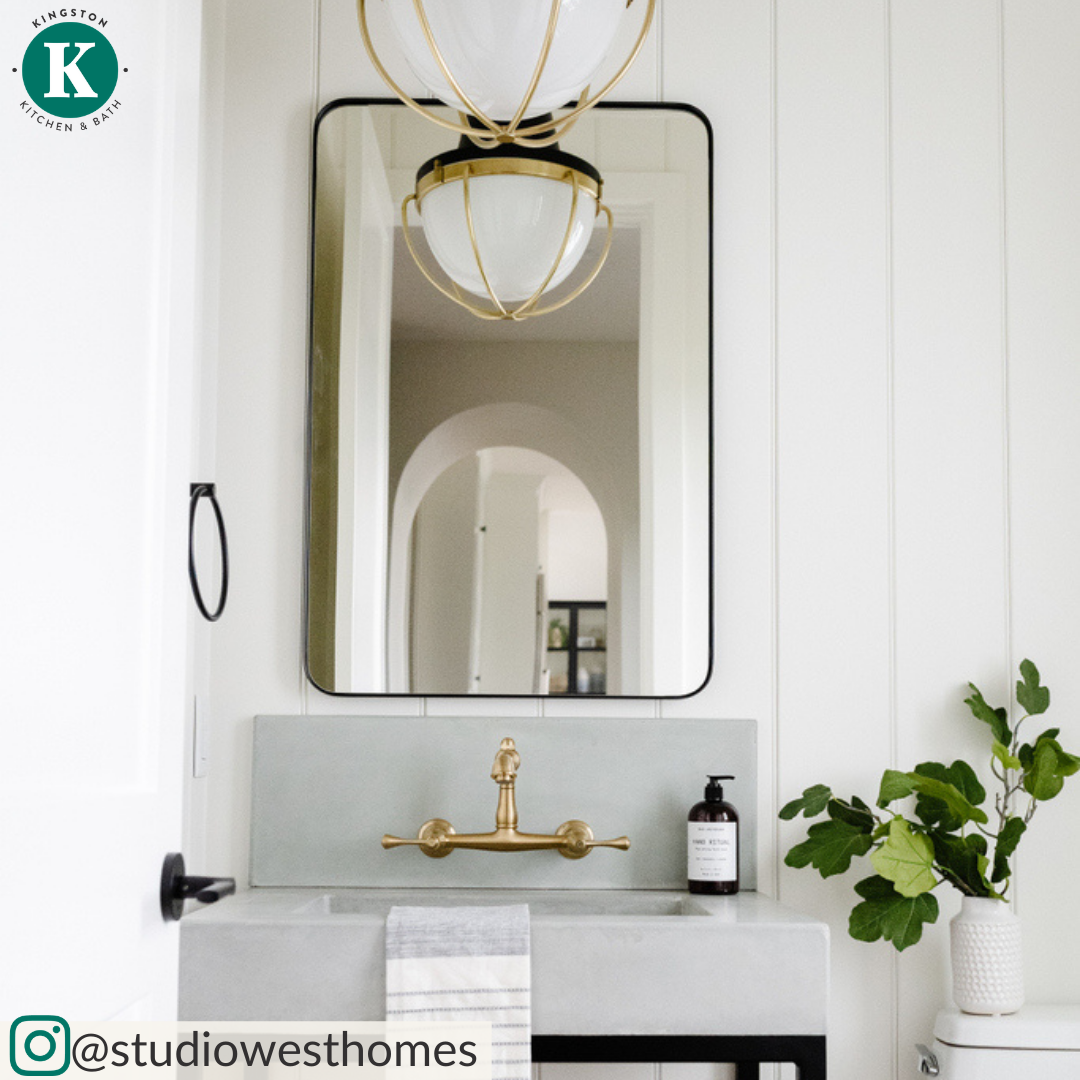 Minimalist Bathroom Design | KINGSTON Brass