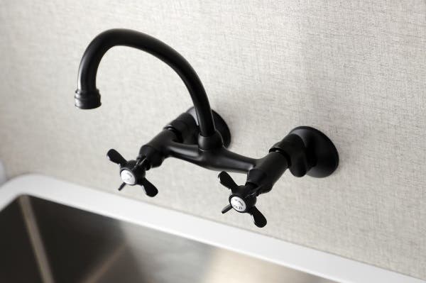 Matte Black Wall Mount Faucet, KS114MB