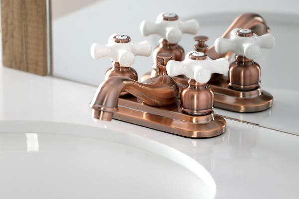 Antique Copper Centerset Bathroom Faucet, KB606PX