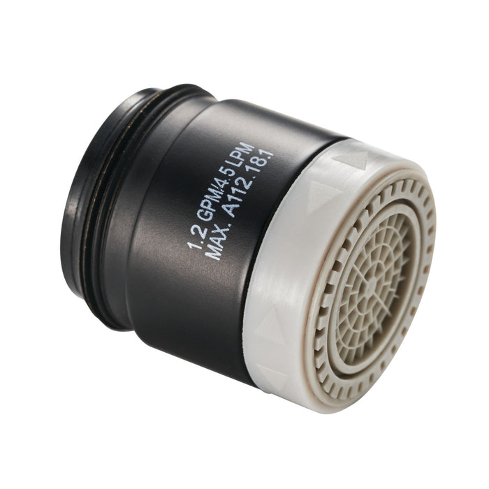 Kingston Spritz A151627UNSL0 Dual-function 1.2 GPM Male Aerator, 15/16"-27 UNS, Matte Black