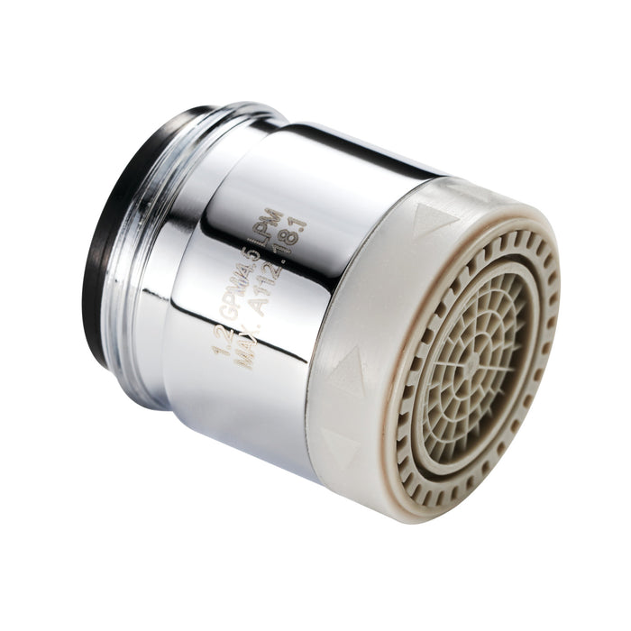 Kingston Spritz A151627UNSL1 Dual-function 1.2 GPM Male Aerator, 15/16"-27 UNS, Polished Chrome