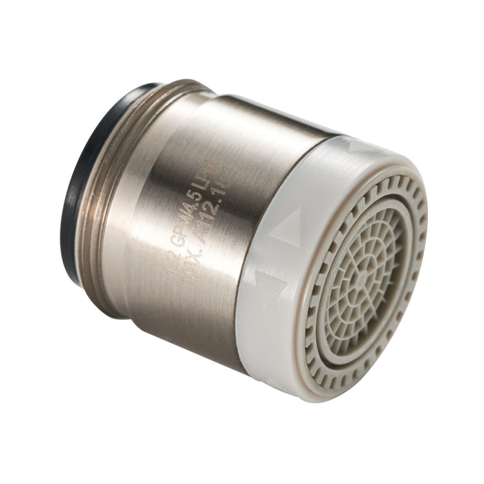 Kingston Spritz A151627UNSL8 Dual-function 1.2 GPM Male Aerator, 15/16"-27 UNS, Brushed Nickel