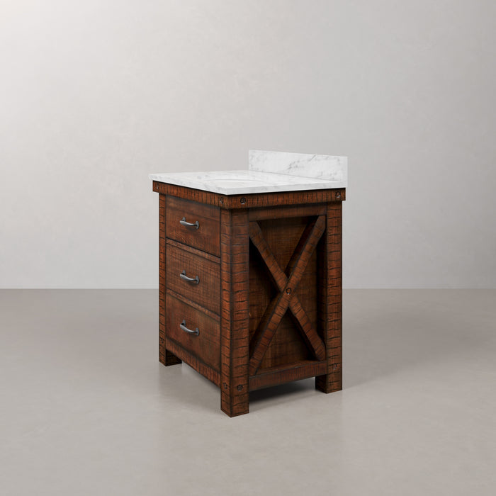 Kingston Aberdeen AB30CW03RS - 30 in. x 22 in. Bathroom Vanity Marble Top and White Basin, Rustic Sierra