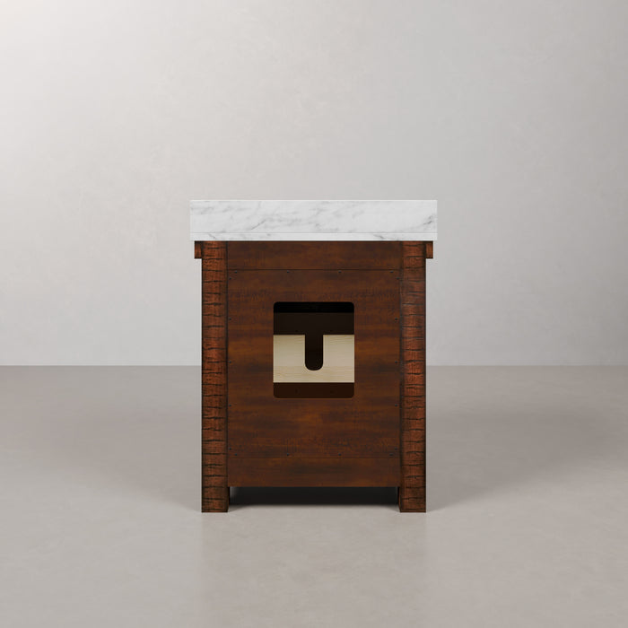 Kingston Aberdeen AB30CW03RS - 30 in. x 22 in. Bathroom Vanity Marble Top and White Basin, Rustic Sierra