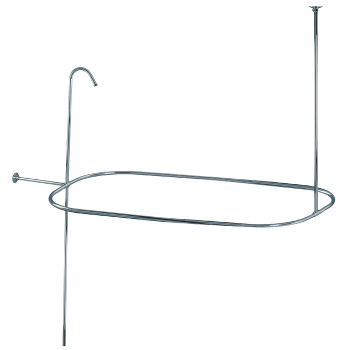 Kingston Vintage ABT1040-1 62-Inch Shower Riser with Rectangular Enclosure, Polished Chrome