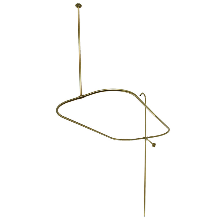 Kingston Vintage ABT1040-3 62-Inch Shower Riser with Rectangular Enclosure, Antique Brass