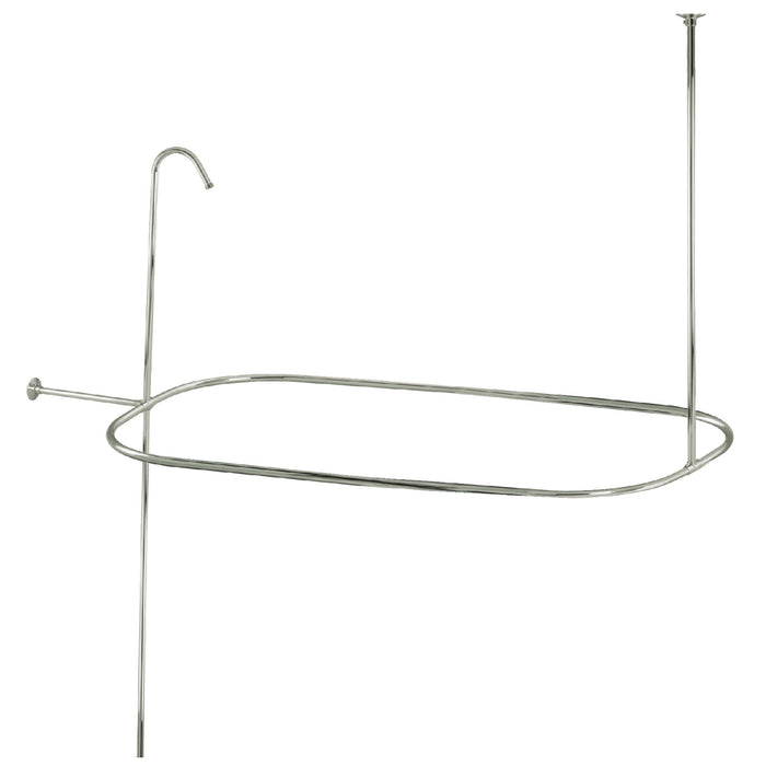 Kingston Vintage ABT1040-6 62-Inch Shower Riser with Rectangular Enclosure, Polished Nickel