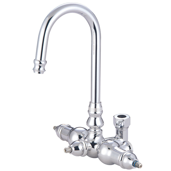 Kingston Heirloom ABT200-1 - Vintage Gooseneck Tub Faucet Body, Polished Chrome