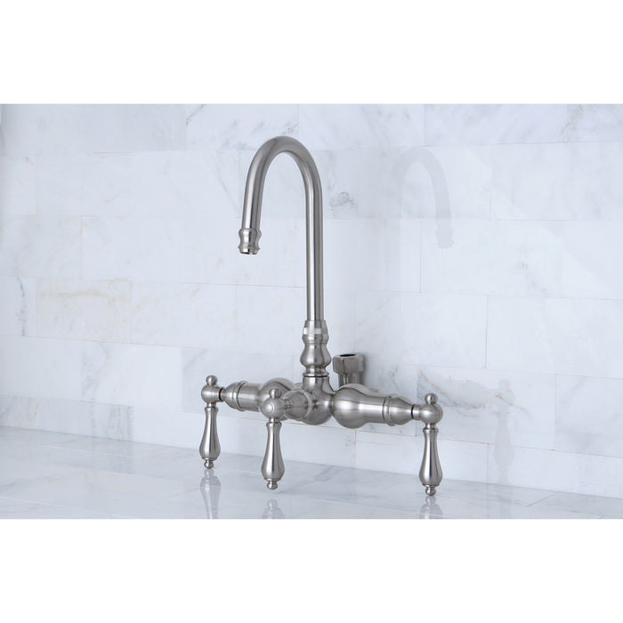 Kingston Heirloom ABT200-8 - Vintage Gooseneck Tub Faucet Body, Brushed Nickel