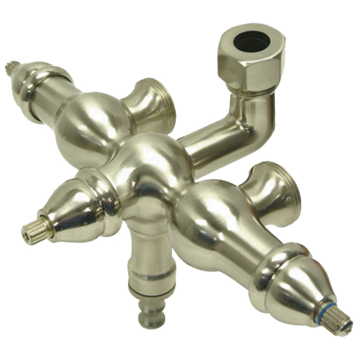 Kingston Heirloom ABT400-8 - Vintage Down Spout Tub Faucet Body, Brushed Nickel