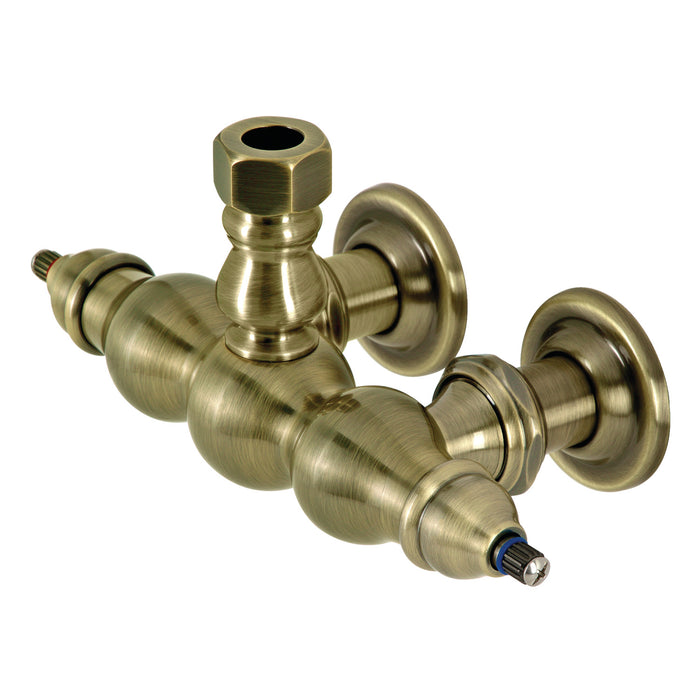 Kingston Heirloom ABT770-3 - Vintage 3-3/8 inch Wall Mount Faucet Body, Antique Brass