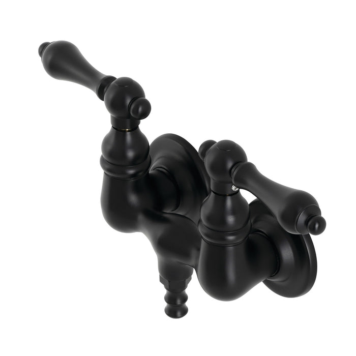 Kingston Heirloom AE31T0 - Aqua Vintage Two-Handle 2-Hole Tub Wall Mount Clawfoot Tub Faucet, Matte Black