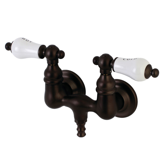 Kingston Heirloom AE33T5 - Aqua Vintage Two-Handle 2-Hole Tub Wall Mount Clawfoot Tub Faucet, Oil Rubbed Bronze