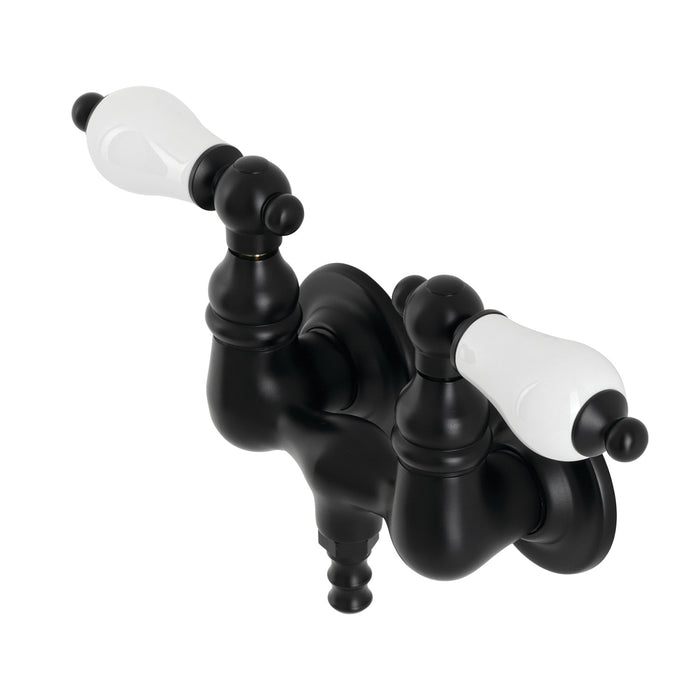 Kingston Heirloom AE35T0 - Aqua Vintage Two-Handle 2-Hole Tub Wall Mount Clawfoot Tub Faucet, Matte Black