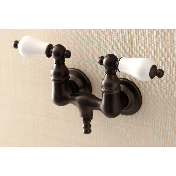Kingston Heirloom AE35T5 - Aqua Vintage Two-Handle 2-Hole Tub Wall Mount Clawfoot Tub Faucet, Oil Rubbed Bronze