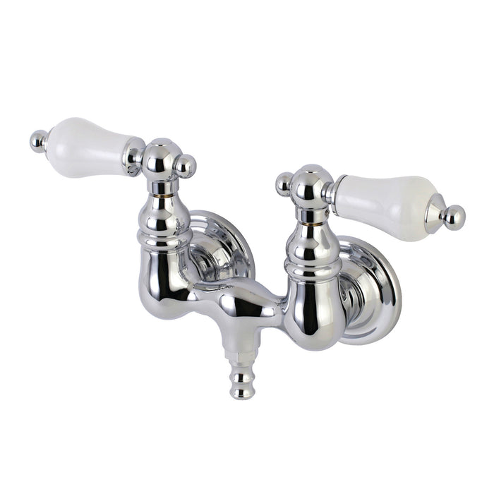 Kingston Heirloom AE36T1 - Aqua Vintage Two-Handle 2-Hole Tub Wall Mount Clawfoot Tub Faucet, Polished Chrome