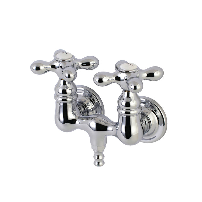 Kingston Heirloom AE38T1 - Aqua Vintage Two-Handle 2-Hole Tub Wall Mount Clawfoot Tub Faucet, Polished Chrome