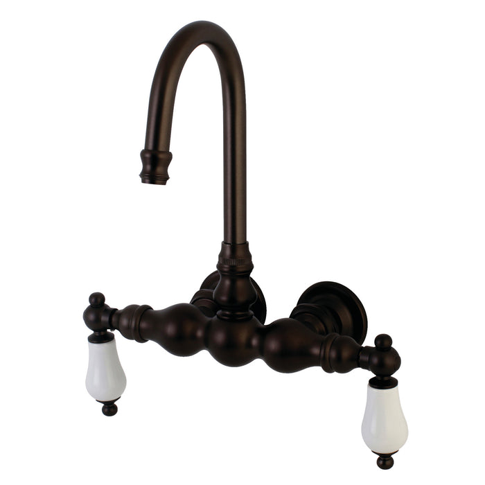 Kingston Heirloom AE5T5 - Aqua Vintage Two-Handle 2-Hole Tub Wall Mount Clawfoot Tub Faucet, Oil Rubbed Bronze